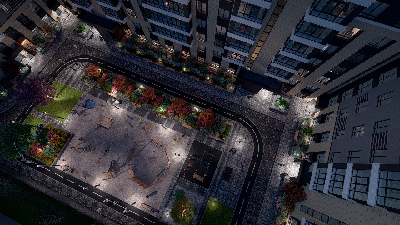 Закрытый двор от автомобилей